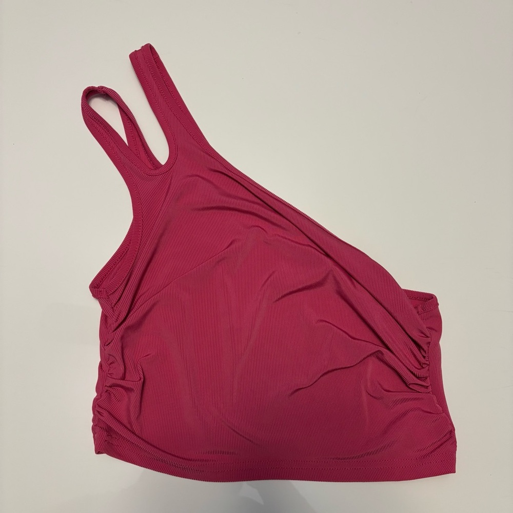 SHEIN Pink Double Strap Crop Top